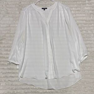 NYDJ White Flowing Blouse